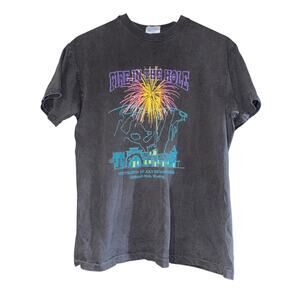 Vintage Single Stitch Jackson Hole Wyoming T Shirt Medium Fireworks 90s Retro